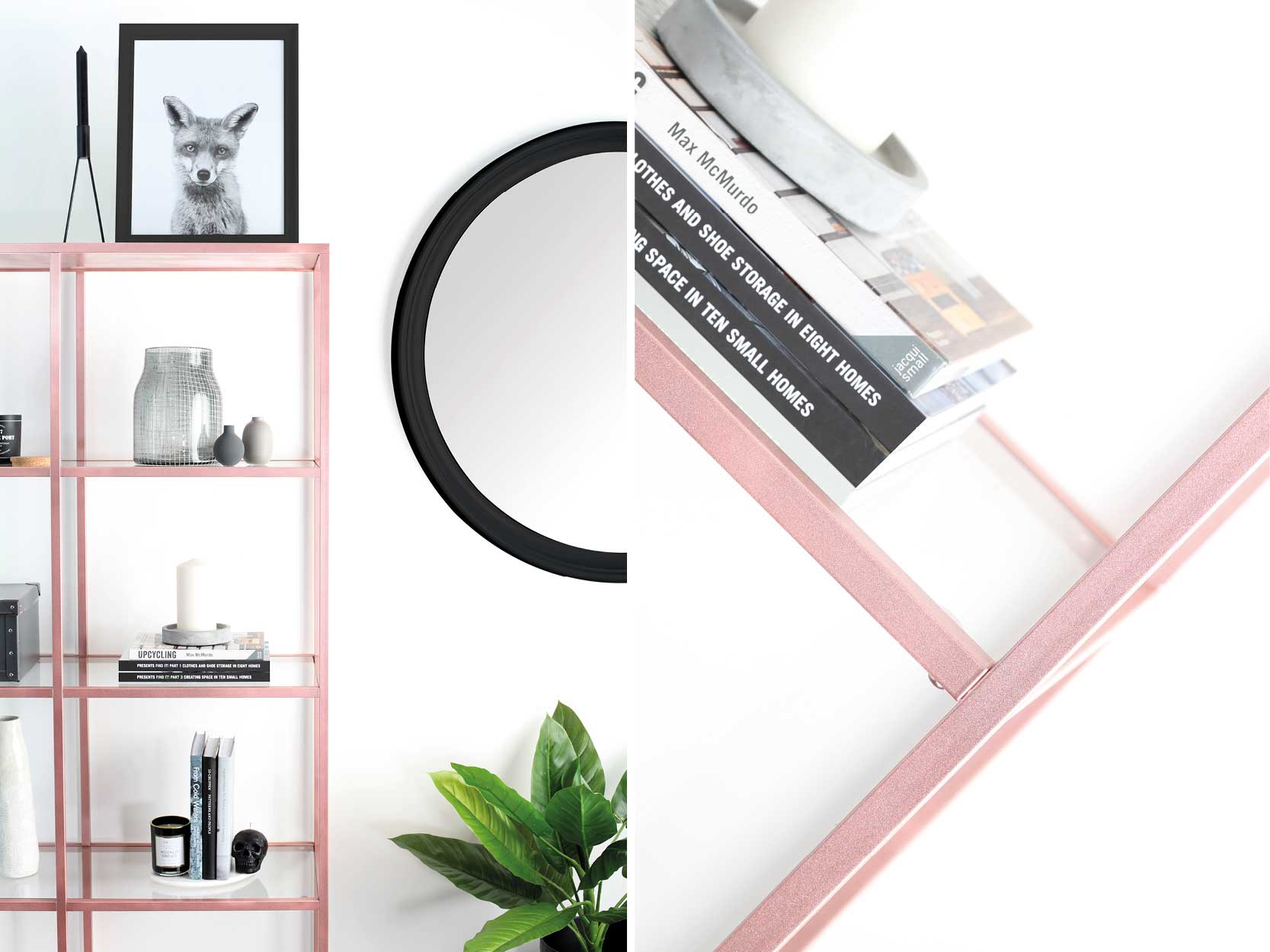 Metallic-Rose-Gold-Shelving