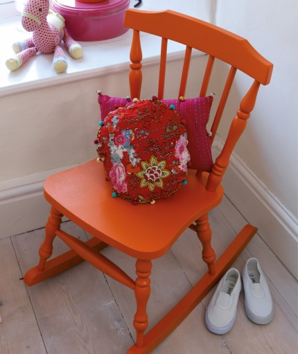 Universal All-Surface Spray Paint - Universal Sunset Orange Child's Rocking Chair