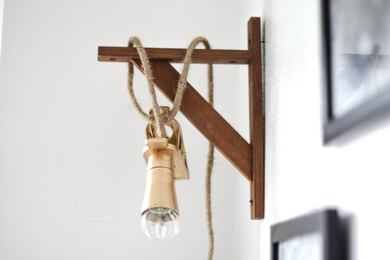 DIY hanging cord lamp
