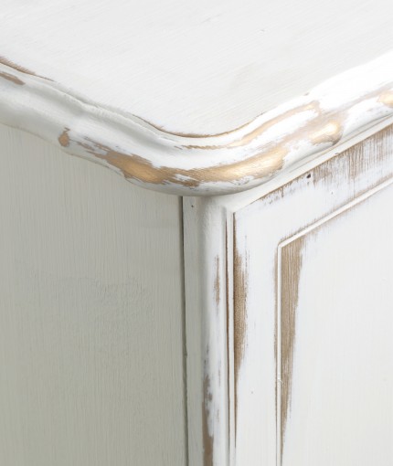 Metallic Finish Furniture Paint - Antique White & Gold Sideboard
