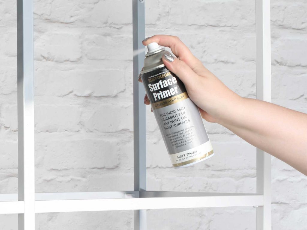 how to create rose gold metallic shelving Rustoleum Spray Paint