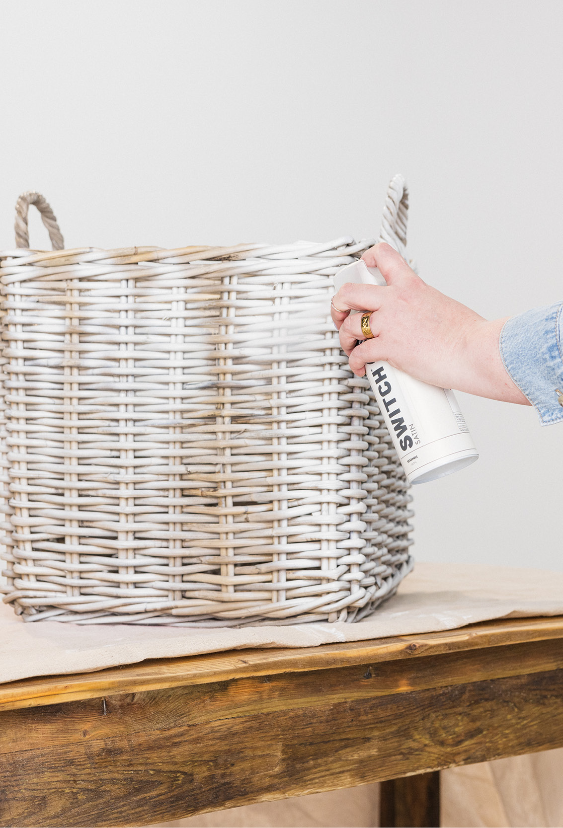 How to spray paint a basket
