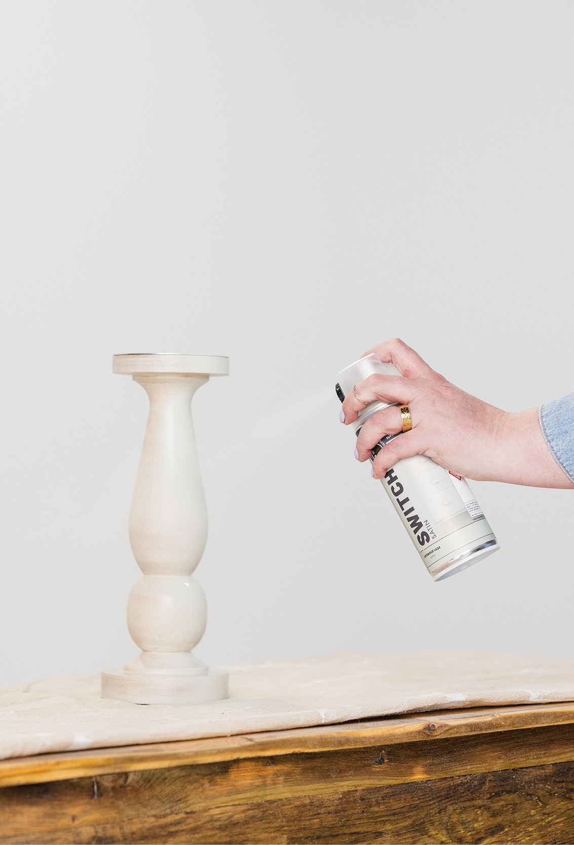 How to spray paint candlestick holders
